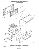 OVEN DOOR AND BROILER Diagram and Parts List for SF302ESRW0  Whirlpool Range