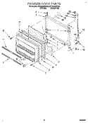 FREEZER DOOR Diagram and Parts List for ET18HNXBW00  Whirlpool Refrigerator