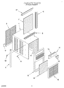 CABINET Diagram and Parts List for ACS052XH1  Whirlpool Air Conditioner