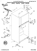 CABINET Diagram and Parts List for ET14HJYBW00  Whirlpool Refrigerator