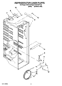 REFRIGERATOR LINER PARTS Diagram and Parts List for ED5NHGXTQ00  Whirlpool Refrigerator