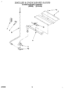 BROILER & OVEN BURNER Diagram and Parts List for SF310PEAW1  Whirlpool Range