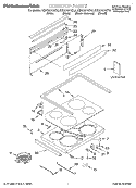 COOKTOP, LITERATURE Diagram and Parts List for KERC607HBT5  KitchenAid Range