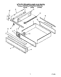 UTILITY DRAWER AND RAIL Diagram and Parts List for KEDS207YAL0  KitchenAid Range