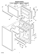 DOOR Diagram and Parts List for ET1WTKXKQ00  Whirlpool Refrigerator