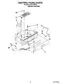 CONTROL PANEL PARTS Diagram and Parts List for KUIC15PRTS1  KitchenAid Ice Maker
