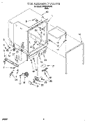 TUB ASSEMBLY Diagram and Parts List for DP920QWDB0  Whirlpool Dishwasher