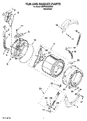 TUB AND BASKET PARTS, OPTIONAL PARTS (NOT INCLUDED) Diagram and Parts List for MWFW8300SW01  Whirlpool Washer