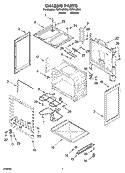 CHASSIS PARTS Diagram and Parts List for FEP310KV4  Roper Range