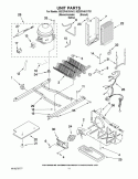 UNIT PARTS Diagram and Parts List for 8ED2FHKXVT01  Whirlpool Refrigerator