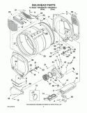 BULKHEAD PARTS Diagram and Parts List for YWED5500XL0  Whirlpool Dryer