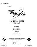 SECTION Diagram and Parts List for RH8348XLS  Whirlpool Range Hood