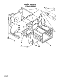 OVEN Diagram and Parts List for FES355YW0  Roper Range
