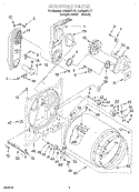 BULKHEAD Diagram and Parts List for LGQ8857JQ1  Whirlpool Dryer