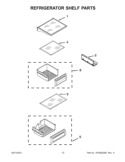 REFRIGERATOR SHELF PARTS Diagram and Parts List for KSSO42FTX17  KitchenAid Refrigerator