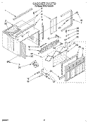 CABINET Diagram and Parts List for BPAC1000AS0  KitchenAid Air Conditioner