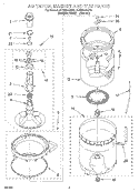 AGITATOR, BASKET AND TUB Diagram and Parts List for 4LBR8255DQ0  Whirlpool Washer