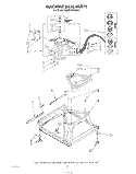 BRAKE, CLUTCH, GEARCASE, MOTOR AND PUMP Diagram and Parts List for KAWE750VAL0  Whirlpool Washer