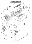 ICEMAKER PARTS Diagram and Parts List for ET8AHMXRT01  Whirlpool Refrigerator