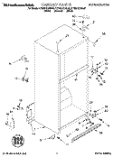 CABINET Diagram and Parts List for KTRS21KDAL03  KitchenAid Refrigerator