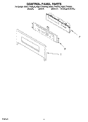 CONTROL PANEL PARTS Diagram and Parts List for KEBC177KSS03  KitchenAid Wall Oven