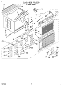CABINET Diagram and Parts List for R183A2  Whirlpool Air Conditioner