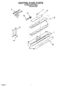 CONTROL PANEL PARTS Diagram and Parts List for KSSC42FMS00  KitchenAid Refrigerator