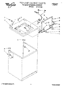 TOP AND CABINET, LIT/OPTIONAL Diagram and Parts List for LST9355BW0  Whirlpool Washer