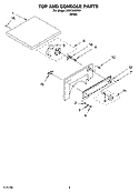 TOP AND CONSOLE PARTS, OPTIONAL PARTS (NOT INCLUDED) Diagram and Parts List for CEDC392PQ1  Crosley Dryer