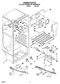 LINER PARTS Diagram and Parts List for ET8BPMXKQ01  Whirlpool Refrigerator