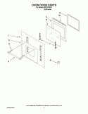 OVEN DOOR PARTS Diagram and Parts List for IBS224PWM0  Whirlpool Wall Oven
