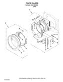 DOOR PARTS Diagram and Parts List for BSG17BVANA0  Whirlpool Dryer