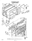 CABINET Diagram and Parts List for AHF25040  Whirlpool Air Conditioner
