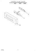 CONTROL PANEL Diagram and Parts List for KEMC308HBL0  KitchenAid Microwave Oven Combo