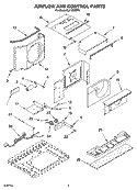 AIR FLOW AND CONTROL PARTS Diagram and Parts List for CA12WRP0  Crosley Air Conditioner