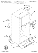 CABINET Diagram and Parts List for KTRS21MDWH04  KitchenAid Refrigerator