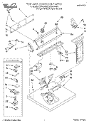 TOP AND CONSOLE, LIT/OPTIONAL Diagram and Parts List for LGR5600HZ0  Whirlpool Dryer