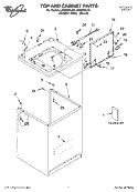 TOP AND CABINET, LITERATURE Diagram and Parts List for LSQ9665JQ3  Whirlpool Washer