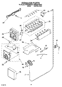 ICEMAKER PARTS Diagram and Parts List for KSRB22FKSS14  KitchenAid Refrigerator
