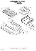 OVEN & BROILER PARTS Diagram and Parts List for SF110AXSQ1  Whirlpool Range