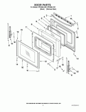 DOOR PARTS Diagram and Parts List for GFG464LVB2  Whirlpool Range