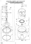 AGITATOR, BASKET AND TUB Diagram and Parts List for 8LSC6244BN1  Whirlpool Washer