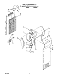 AIR FLOW Diagram and Parts List for RS20CKXAL01  Roper Refrigerator