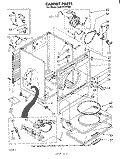 CABINET Diagram and Parts List for LG5721XPW0  Whirlpool Dryer