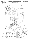 TOP AND CONSOLE PARTS Diagram and Parts List for YWED6600VW0  Whirlpool Dryer
