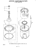 AGITATOR, BASKET AND TUB Diagram and Parts List for LA5591XPW3  Whirlpool Washer