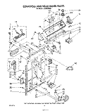 CONTROLS AND REAR PANEL Diagram and Parts List for LA5380XSW1  Whirlpool Washer