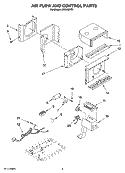 AIR FLOW AND CONTROL PARTS Diagram and Parts List for ACE082PT2  Whirlpool Air Conditioner