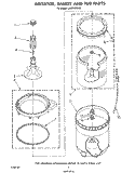 AGITATOR, BASKET AND TUB Diagram and Parts List for LA5310XSW0  Whirlpool Washer