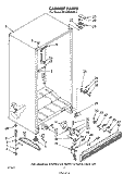 CABINET Diagram and Parts List for EV150NXKW1  Whirlpool Freezer